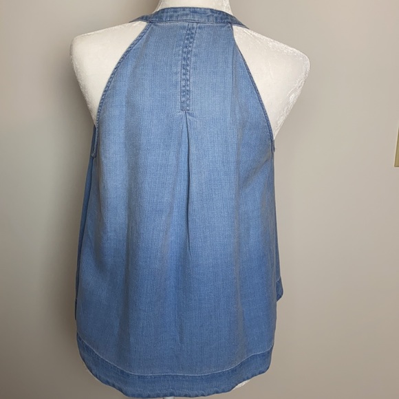 Cloth&Stone NWOT Chambray Halter Sz PM - Picture 2 of 5